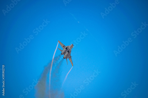 MIG-29 in inverted flight