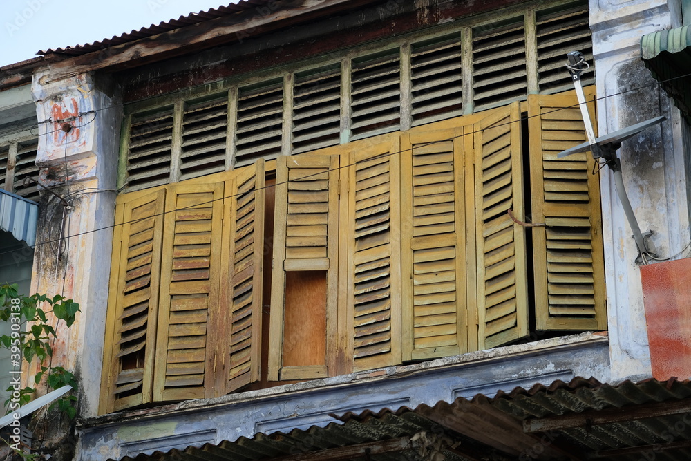 Penang George Town Malaysia - Old Georgetown - Colonial house facade