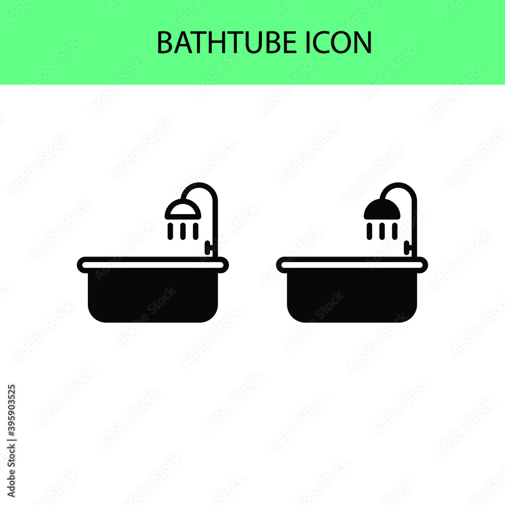 Bathtub icon with eps 8 format Bathtub icon with eps 8 format