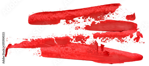 Hand drawn isolated oil paintbrush stripe with deep dirty red color esp 10 vector illustration. Template for your long text atop.