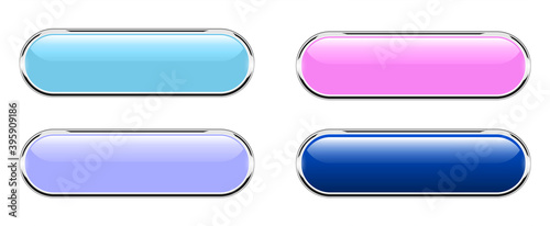 Shiny buttons set, glossy i...