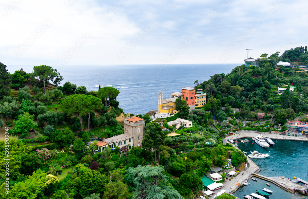 Italy, Liguria, Portofino - 3 July 2020 - A green glimpse of Portofino