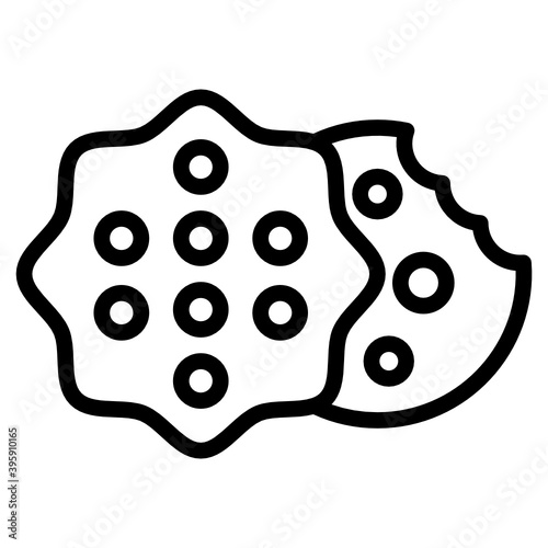 
A flat vector of star cookies, biscuits 
