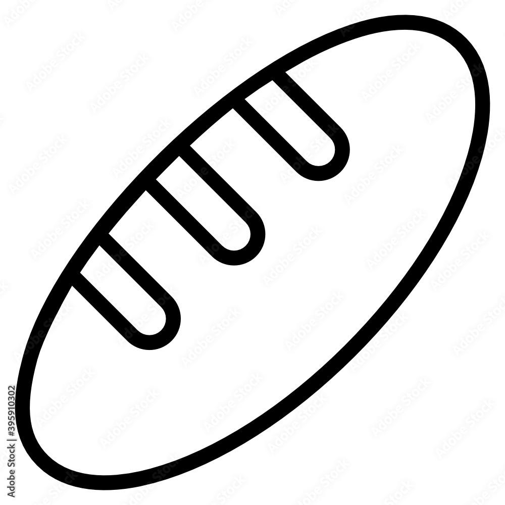 Editable flat icon of baguette, french loaf
Editable flat icon of baguette, french loaf