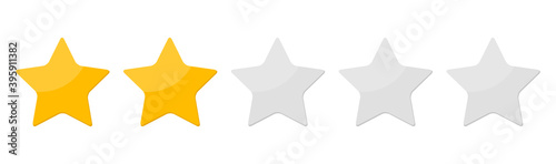 Two 2 Star rank background. Vector Illustration