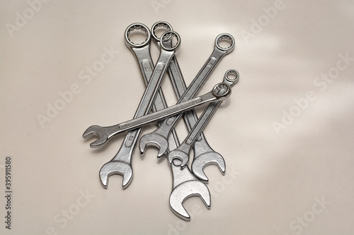 A manual tool for repair. Wrench