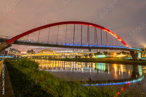 Rainbow Bridge at Night, Taipei, Taiwan