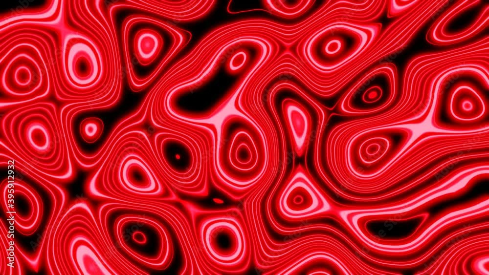 Abstract motion graphics background, red and black moving circles, waves texture seamless 4K loop video animation abstractional design. Abstract motion graphics background, red and black moving circles, waves texture seamless 4K loop video animation abstractional design.