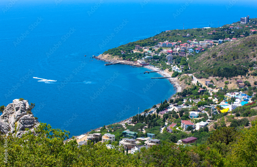 Panoramic view from Mount Ai-Petri to the Black Sea
