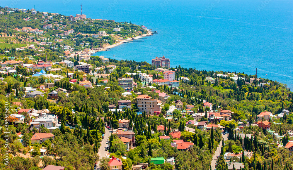 Panoramic view from Mount Ai-Petri to the Black Sea