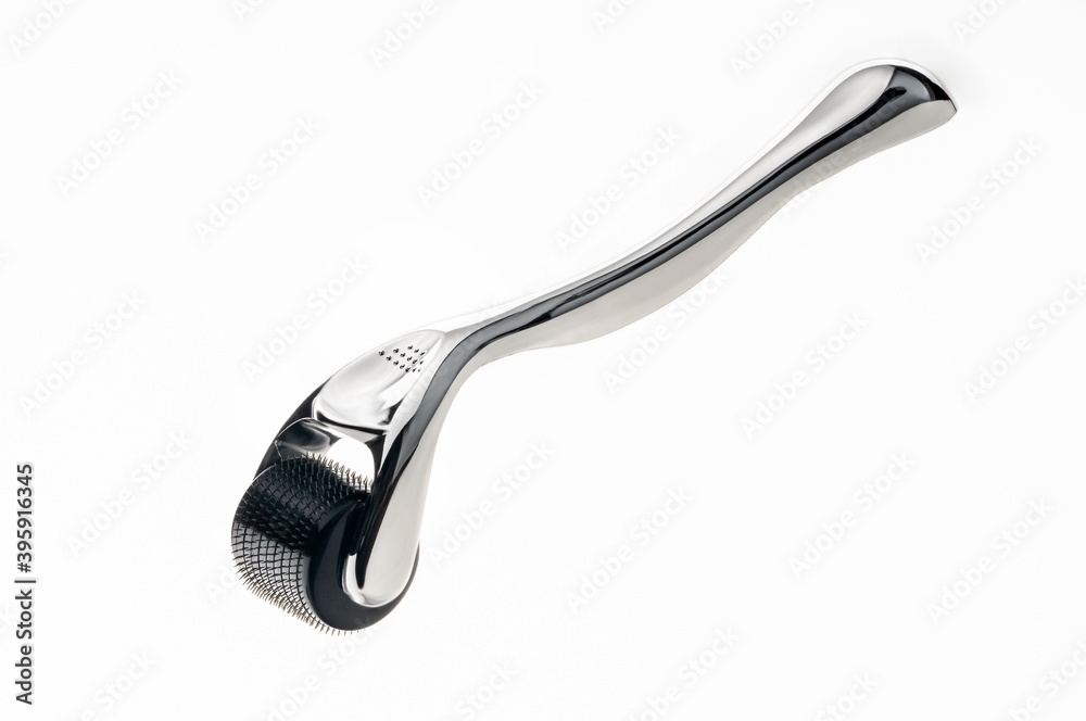 chrome mesoroller on a white background chrome mesoroller on a white background