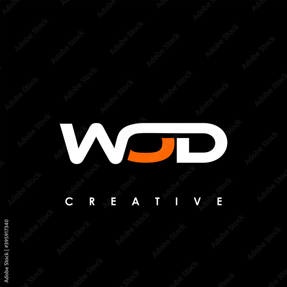 WOD Letter Initial Logo Design Template Vector Illustration