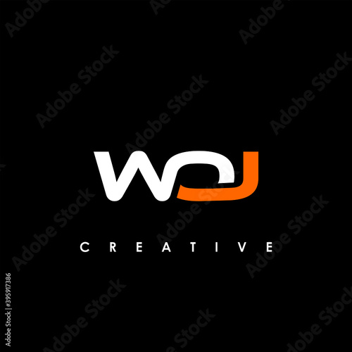 WOJ Letter Initial Logo Design Template Vector Illustration photo