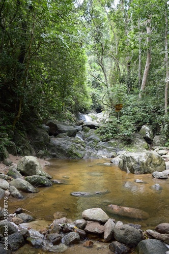 chantathen waterfall in Bang Phra, Sriracha, Chonburi, Thailand.