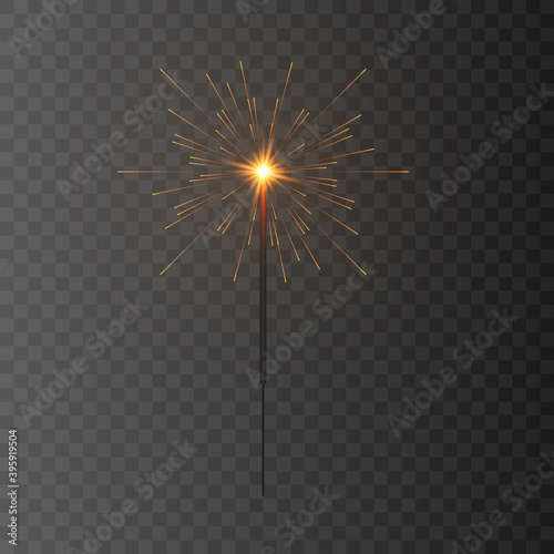 Vector sparkler. Fireworks sparks. Sparks sparkler png. A flash of sparks, a Christmas image. PNG sparks.
