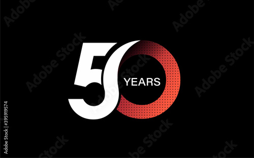 50th Years Anniversary Celebration Vector Design.
