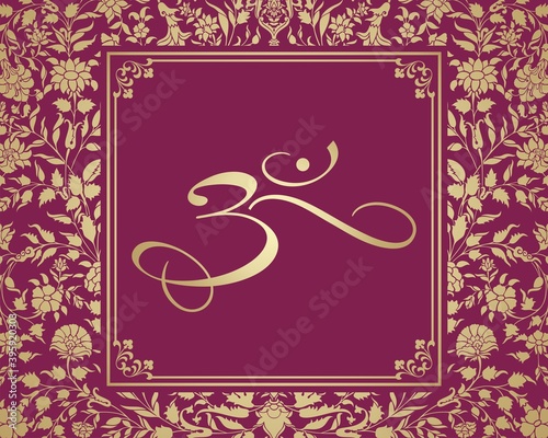 aum syllable , paisley design ,Hinduism , India	