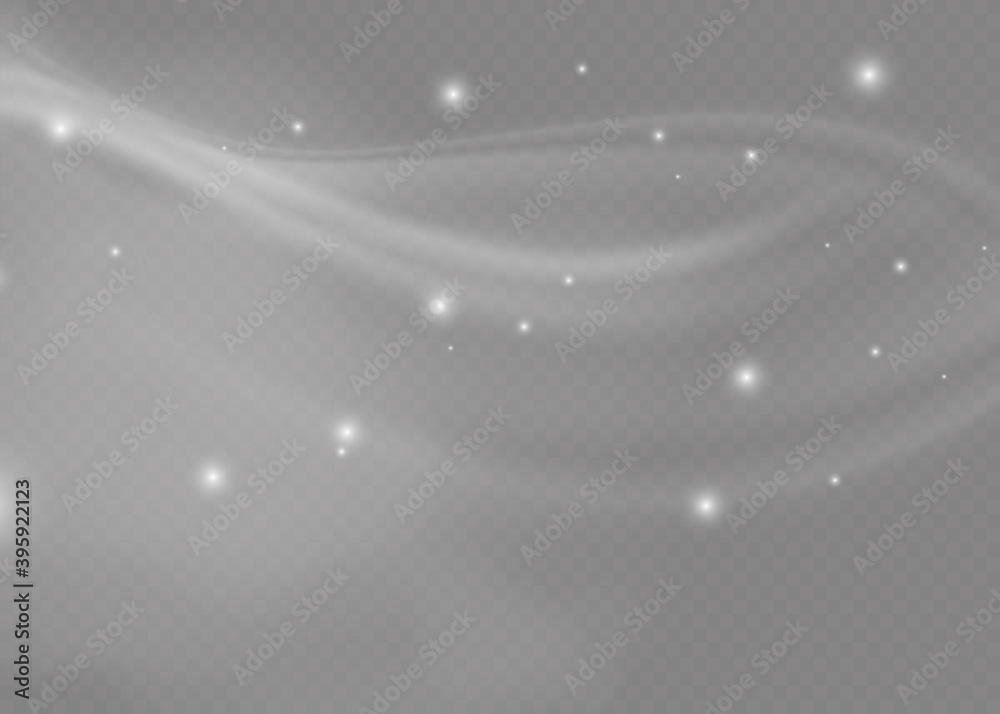 Sparkling magic dust. On a textural black background. Celebration