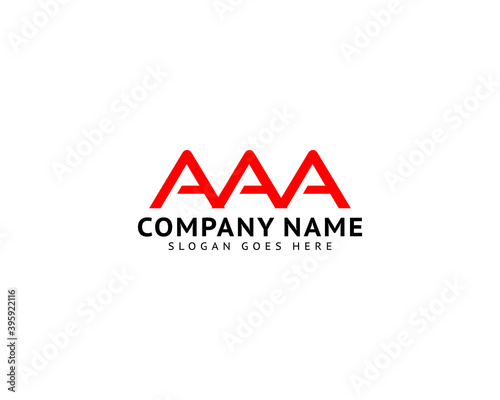 Initial Letter AAA Logo Icon Design Template