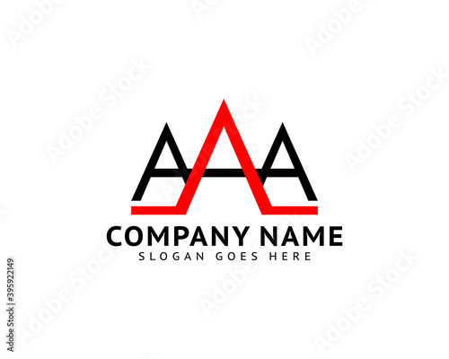 Initial Letter AAA Logo Icon Design Template
