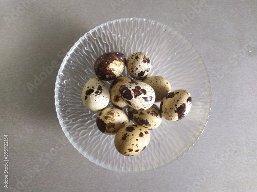 quail eggs on a table