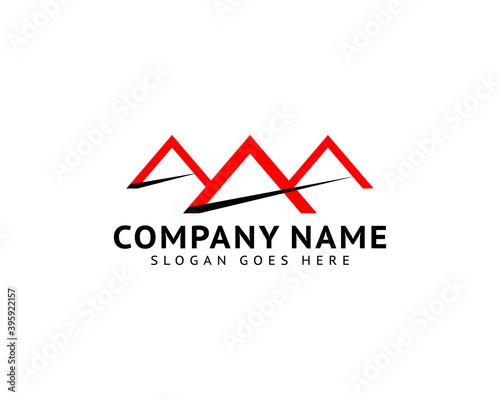 Initial Letter AAA Logo Icon Design Template