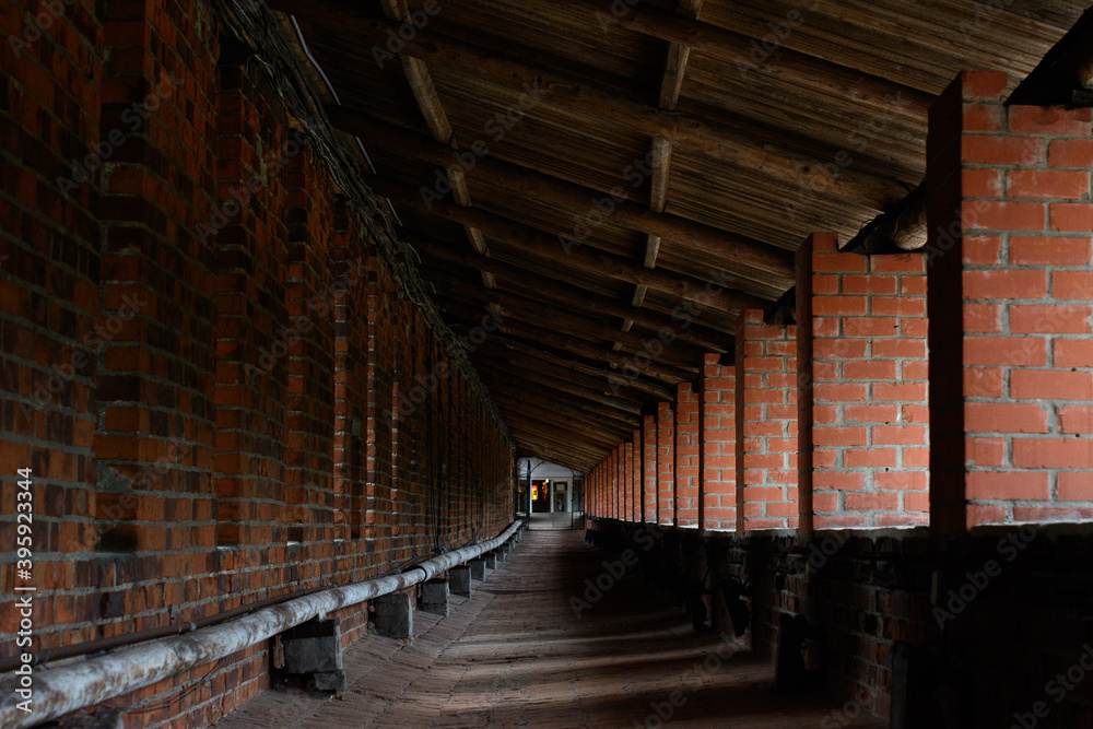 Brick corridor in the fortress