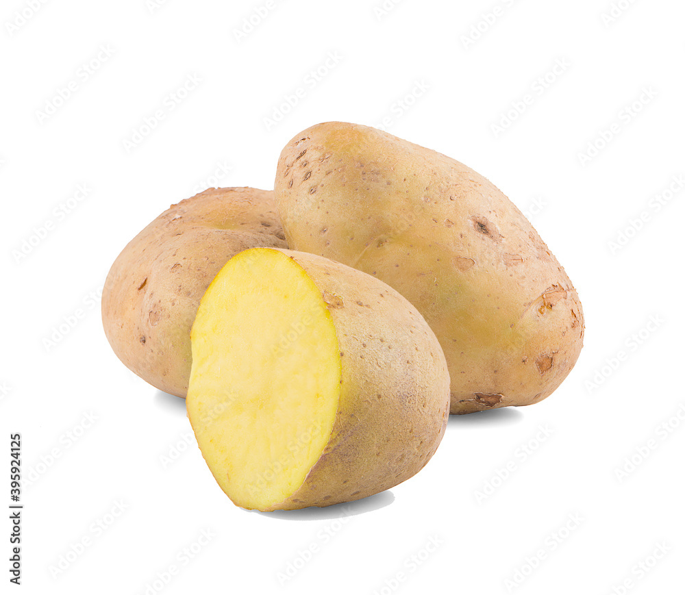 Potato vegetable an isolated on white background Potato vegetable an isolated on white background