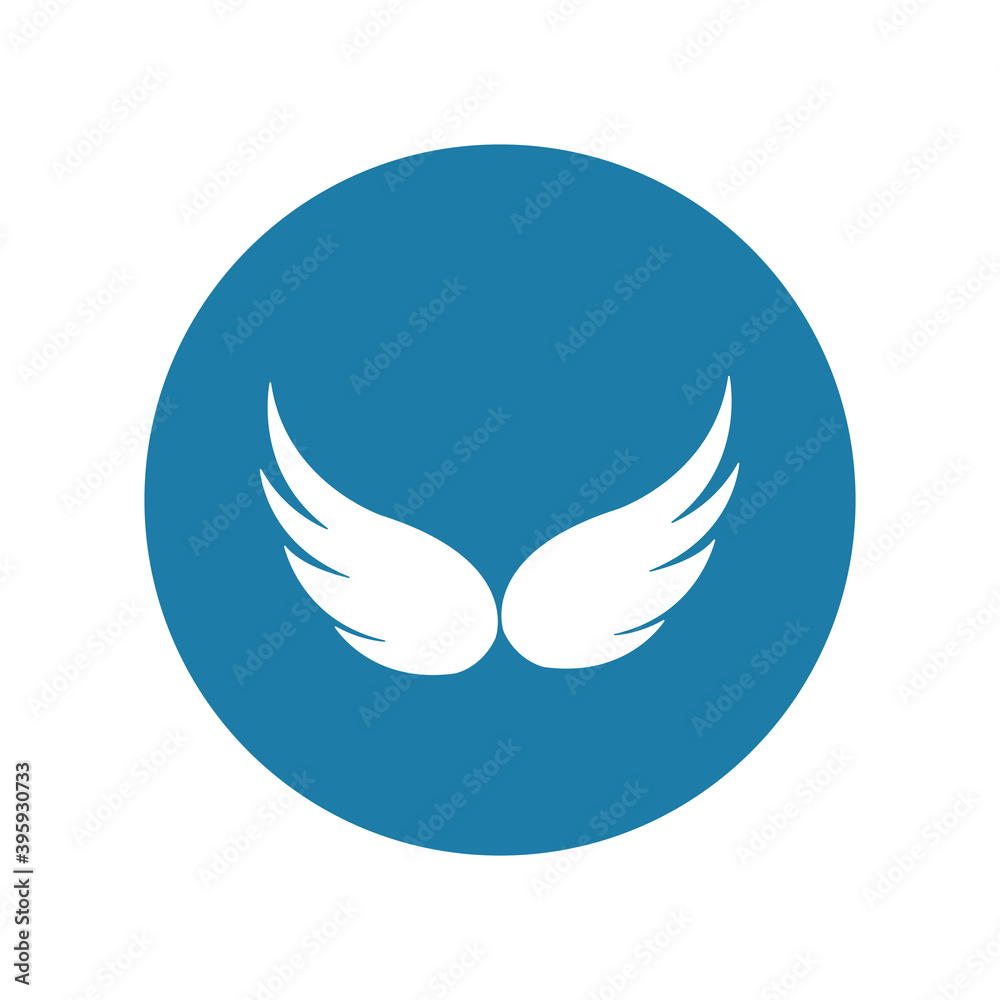Fototapeta premium White Angel Wings Isolated illustration