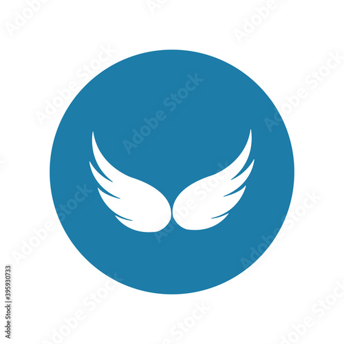 White Angel Wings Isolated illustration