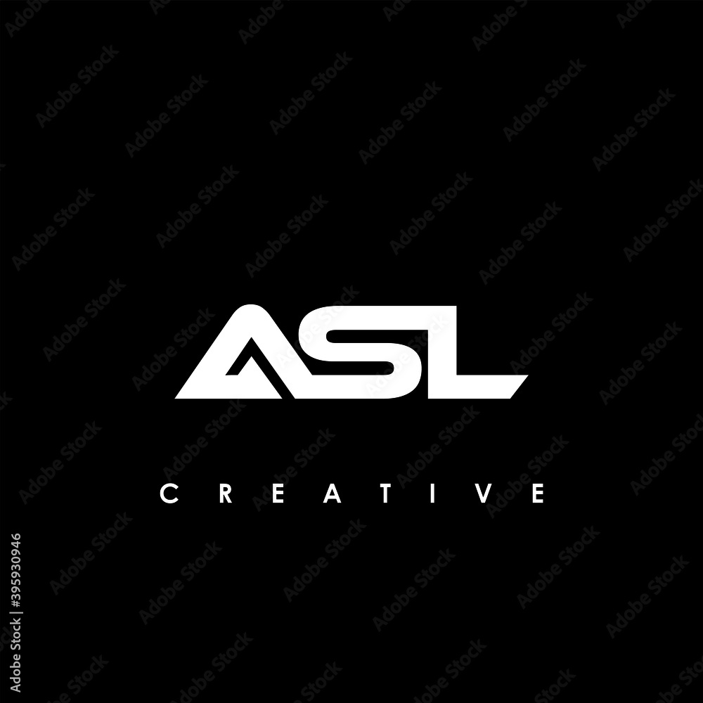 ASL Letter Initial Logo Design Template Vector Illustration ASL Letter Initial Logo Design Template Vector Illustration
