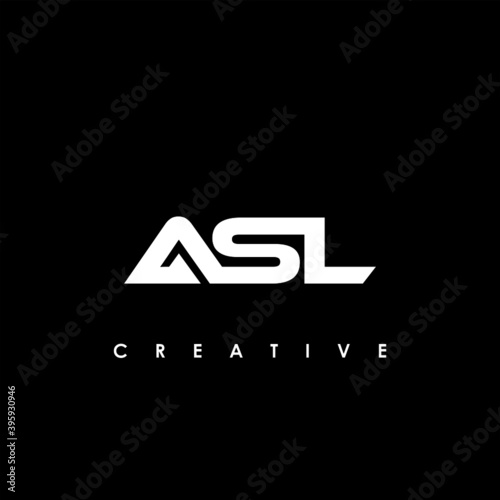ASL Letter Initial Logo Design Template Vector Illustration