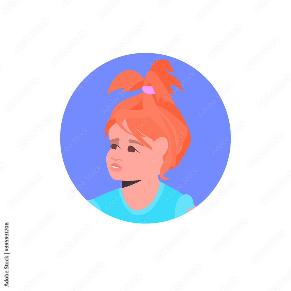 girl face avatar little child female cartoon character portrait vector illustration girl face avatar little child female cartoon character portrait vector illustration