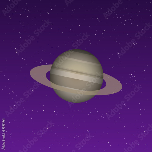 Colorful saturn planet icon