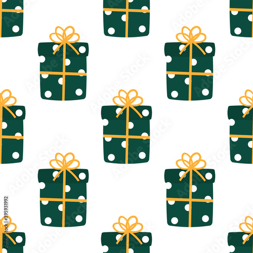 Christmas Presents Seamless Repeat Pattern.