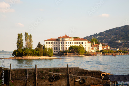 Island in a lake, landscape view