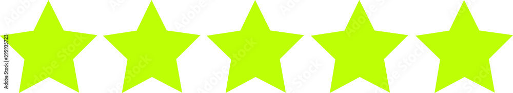 Five stars customer product rating review flat icon for apps and websites Five stars customer product rating review flat icon for apps and websites