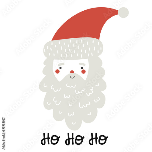 vector cute santa holiday invitation, christmas winter card, background