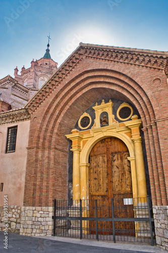 Gateway to the Mudejar style cathedral in Teruel