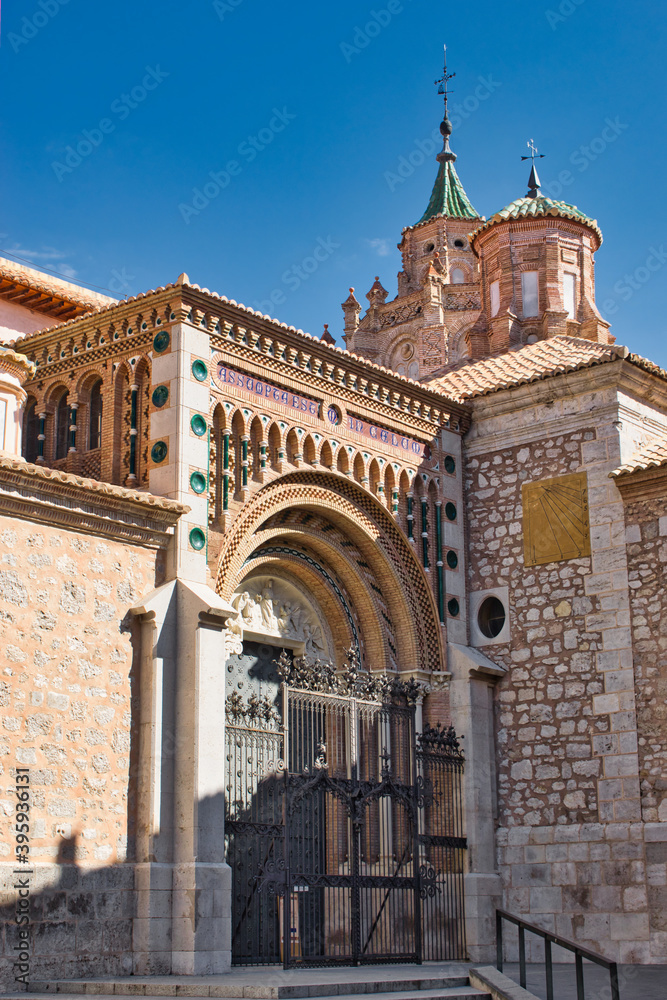 Mudejar style architecture in Teruel Cathedral, Spain