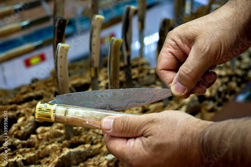 traditional handicraft Sardinian clasp knives called Leppa
 photo