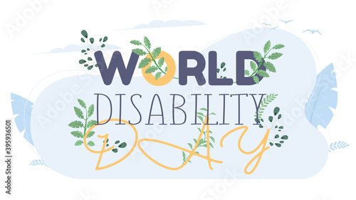 International Day of Persons with Disabilities. World disability day banner. Vector.