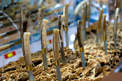 Bilde på lerret traditional handicraft Sardinian clasp knives called Leppa