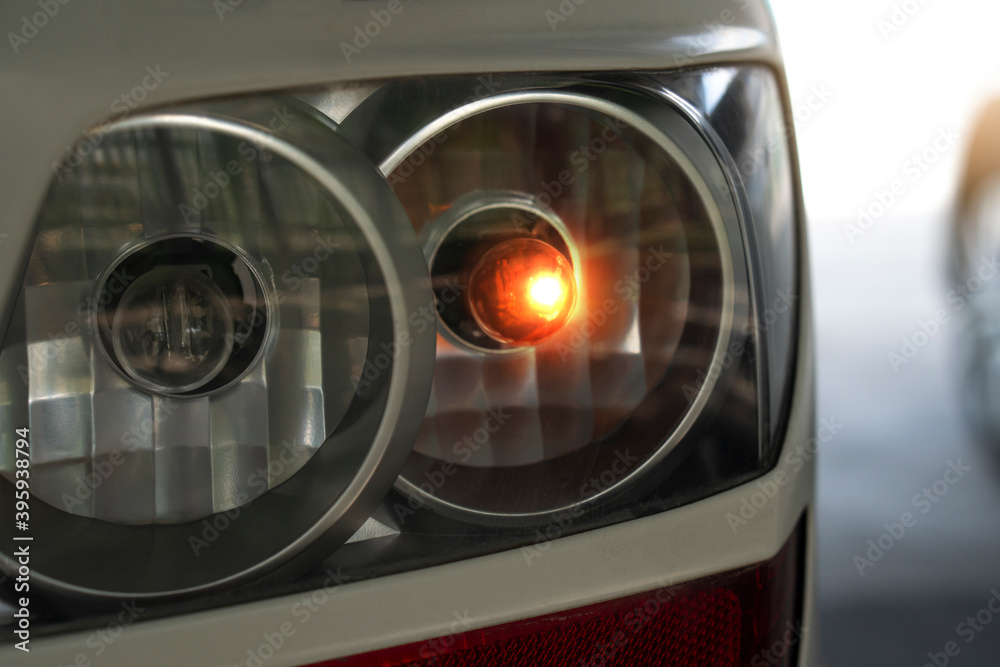 Close-up rear lamp of cars. for technology background.