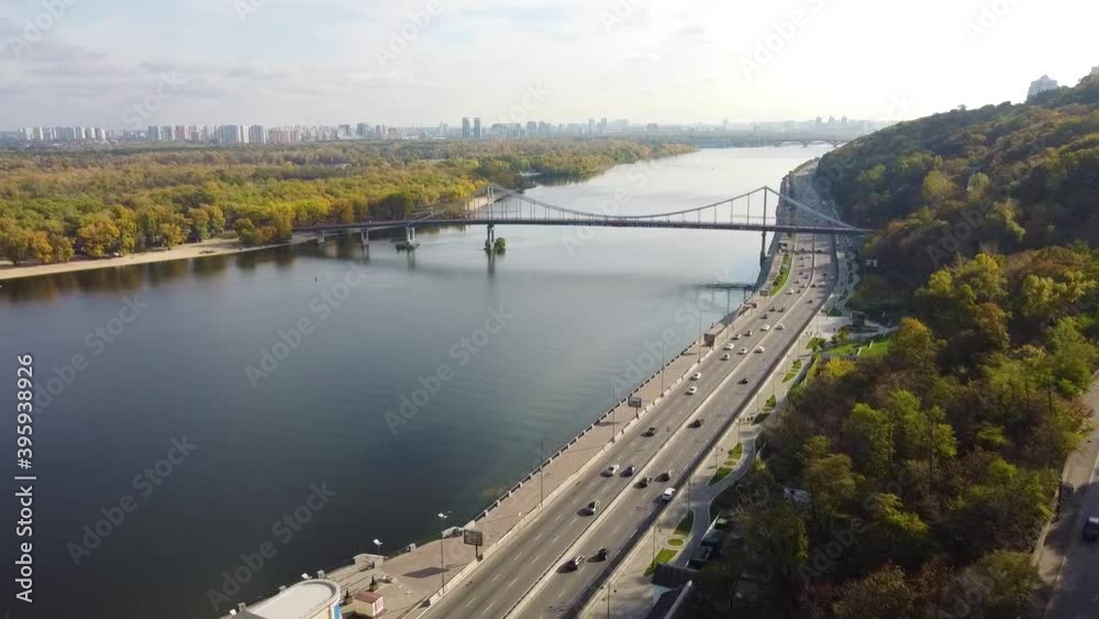 Flight over the rivers of Ukraine