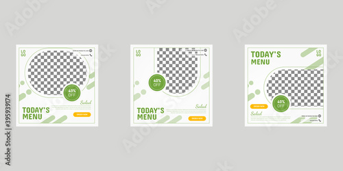 Social media promotion salad post banner template