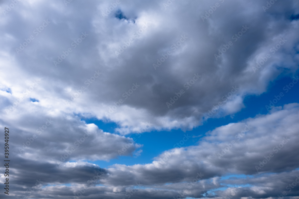 gray clouds in the blue sky, cirrus