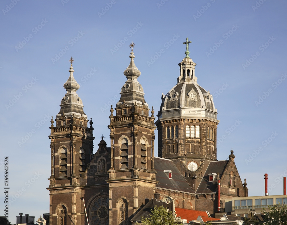 Basilica of St. Nicholas in Amsterdam. Netherlands