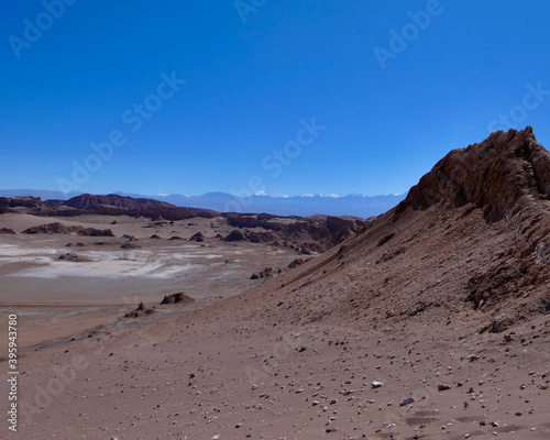 Valley of the moon landscape in Atacama salt desert, Chile