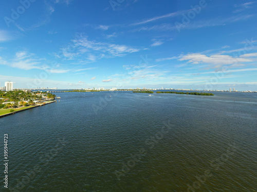 Wallpaper Mural Aerial photo Miami Biscayne Bay view of islands Torontodigital.ca